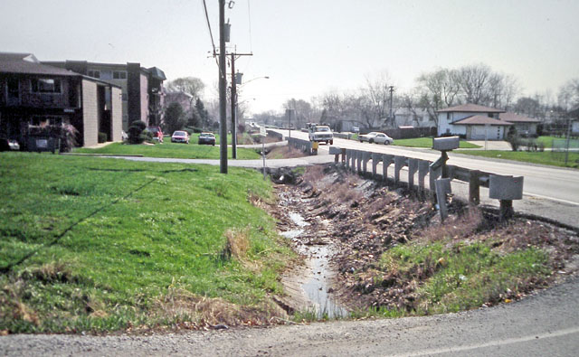 Roadside ditch